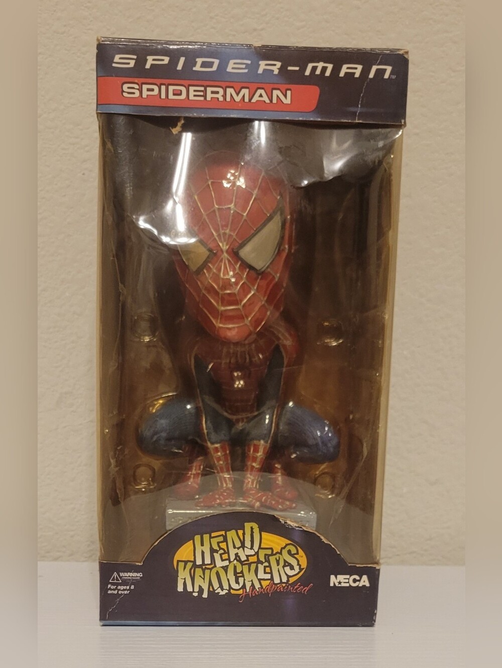 Spider-Man Head Knocker Figure - Red & Blue
